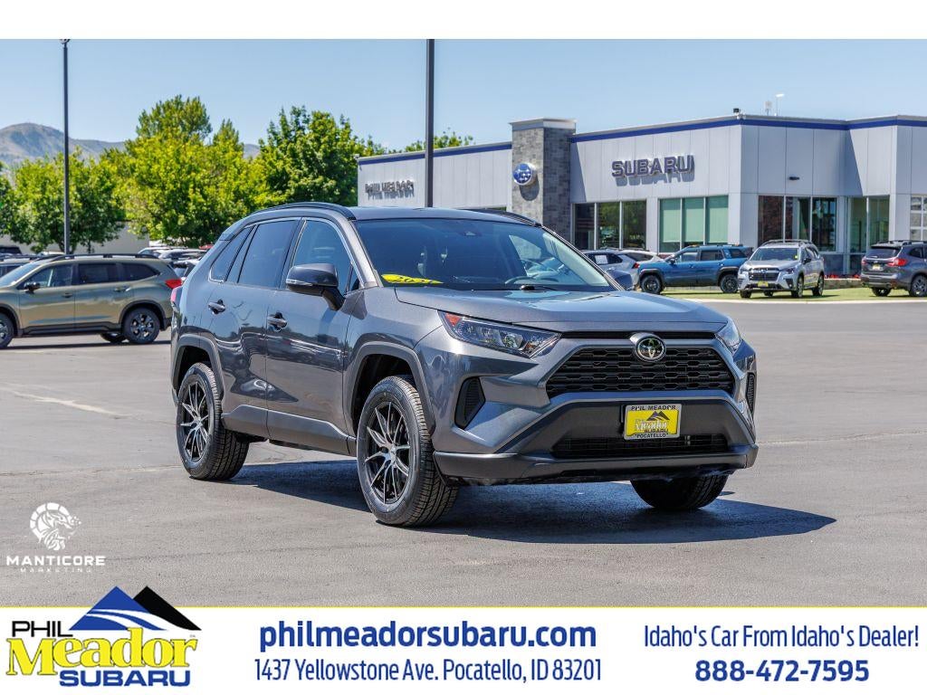 2021 Toyota RAV4 LE in Magnetic Gray Metallic — front three-quarter view