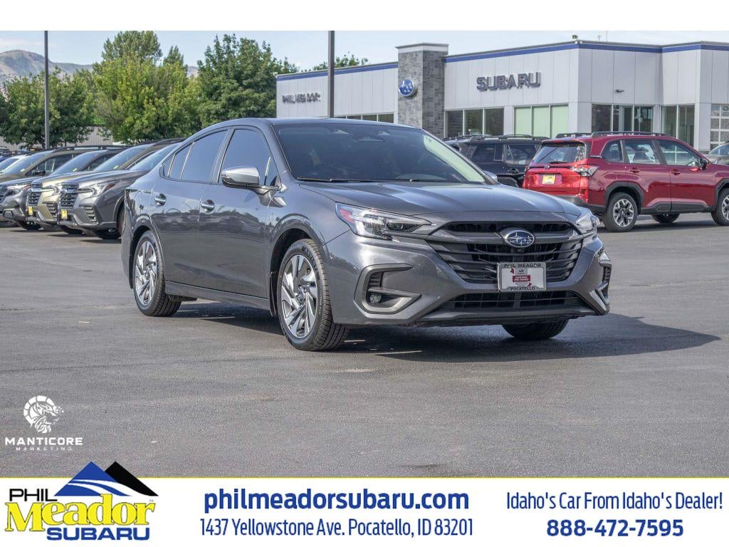 2025 Subaru Legacy Touring XT in Magnetite Gray Metallic — front three-quarter view