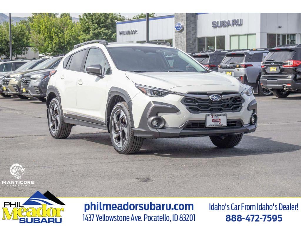 2025 Subaru Crosstrek Limited in Crystal White Pearl — front three-quarter view