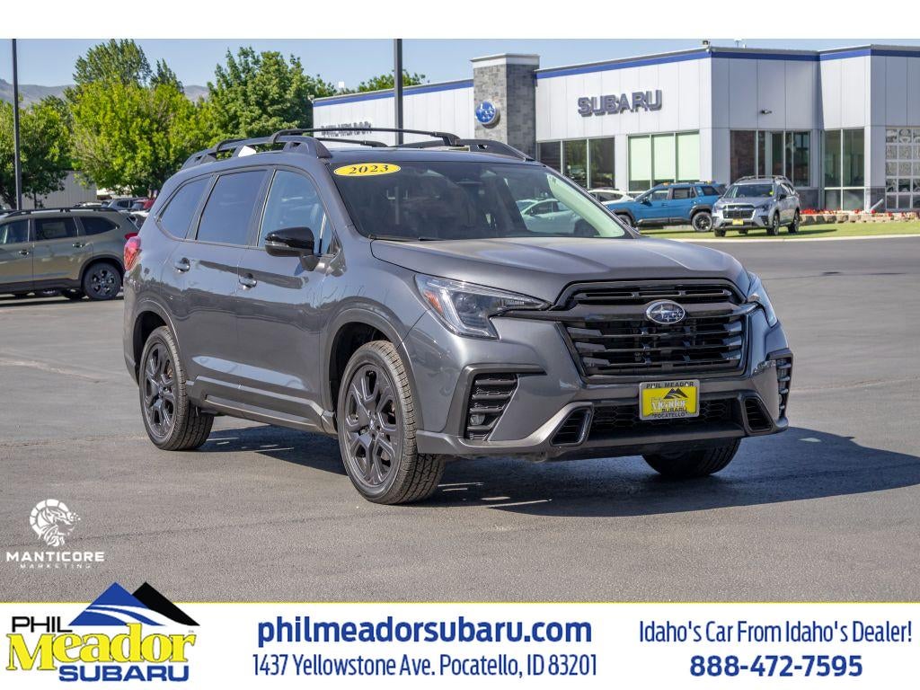 2023 Subaru Ascent Onyx Edition in Gray — front three-quarter view