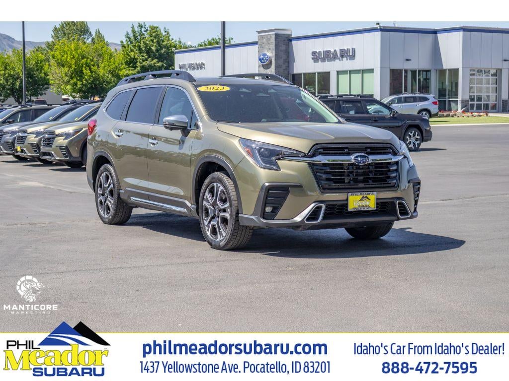 2023 Subaru Ascent Touring in Autumn Green Metallic — front three-quarter view