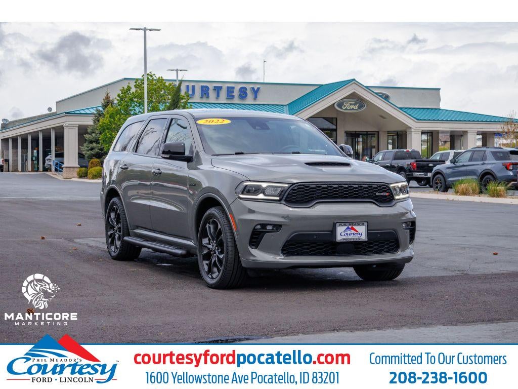 2022 Dodge Durango R/T Plus in Gray — front three-quarter view