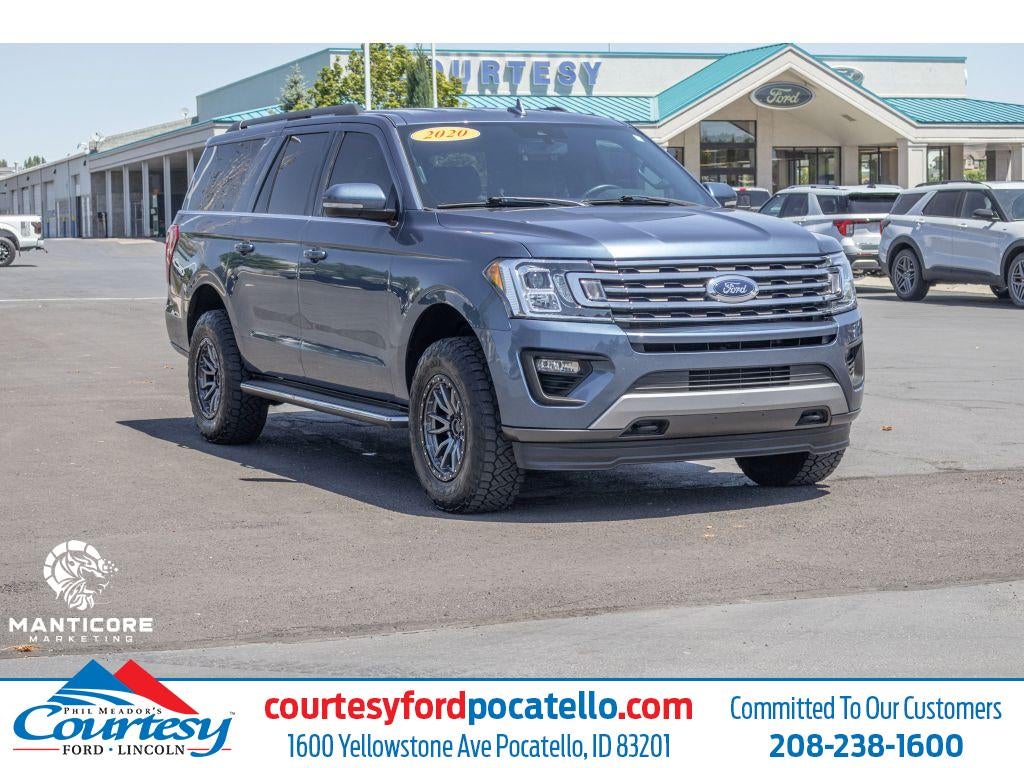 2020 Ford Expedition MAX XLT in Blue — front three-quarter view