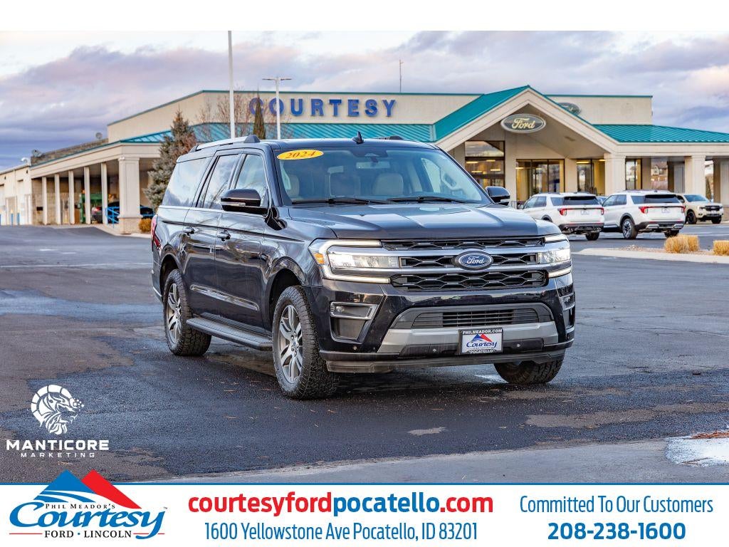 2024 Ford Expedition MAX Limited in Black — front three-quarter view