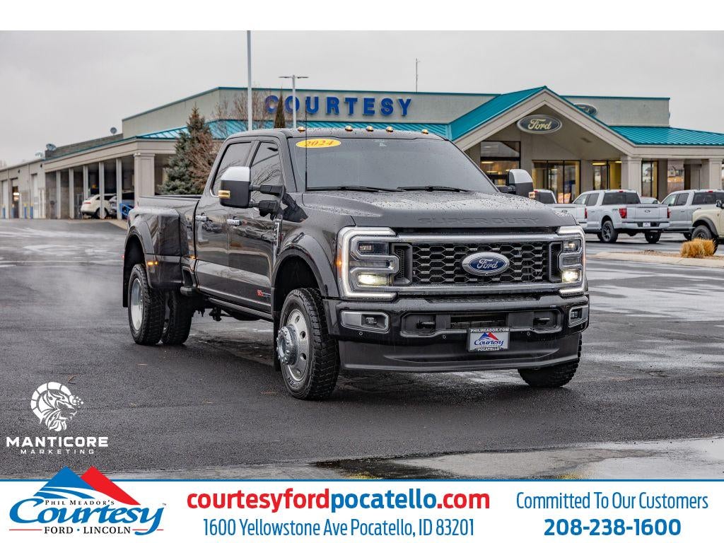 2024 Ford F-450 Limited in Black — front three-quarter view