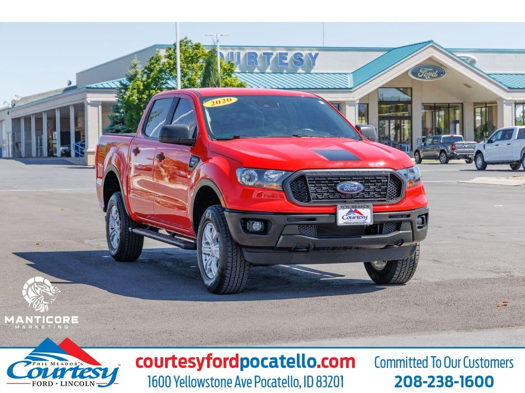 2020 Ford Ranger STX in Red — front three-quarter view
