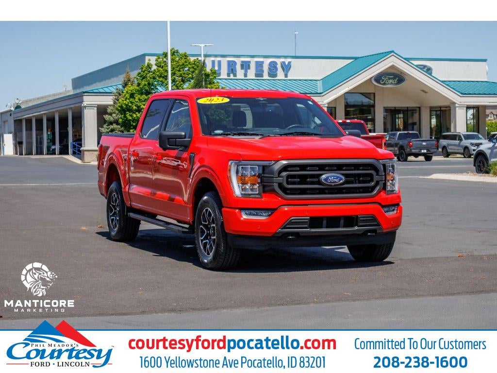 2023 Ford F-150 XLT in Red — front three-quarter view