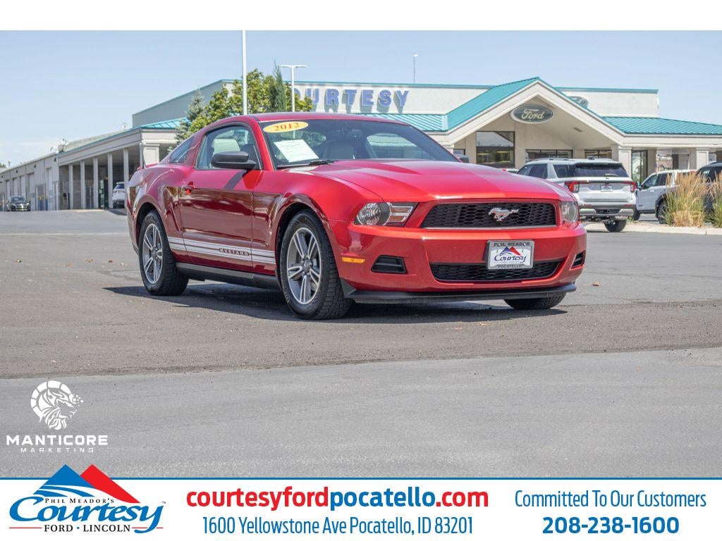 2012 Ford Mustang Base in Red — front three-quarter view