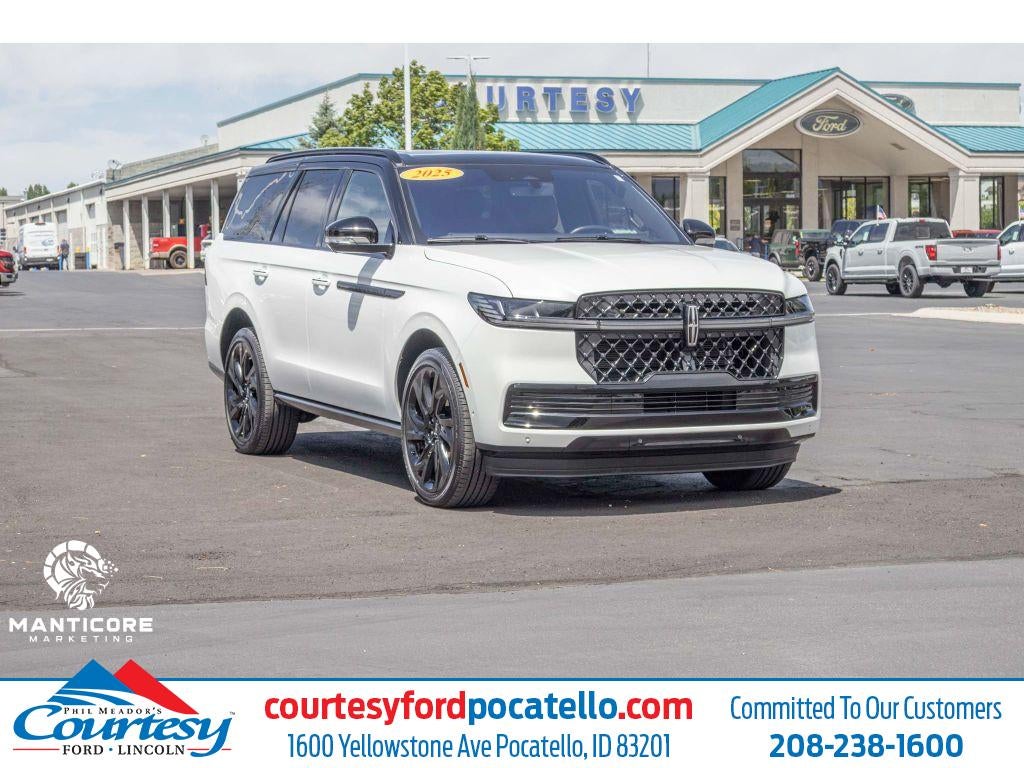 2025 Lincoln Navigator Black Label in White — front three-quarter view
