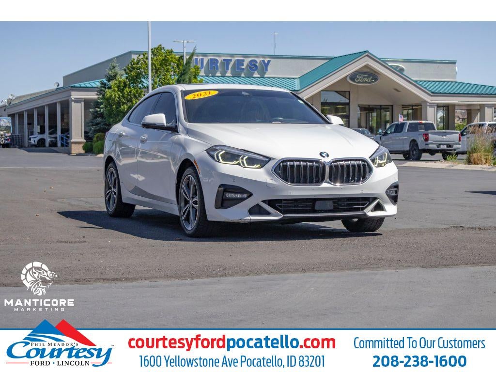 2021 BMW 2 series 228i xDrive Gran Coupe in White — front three-quarter view