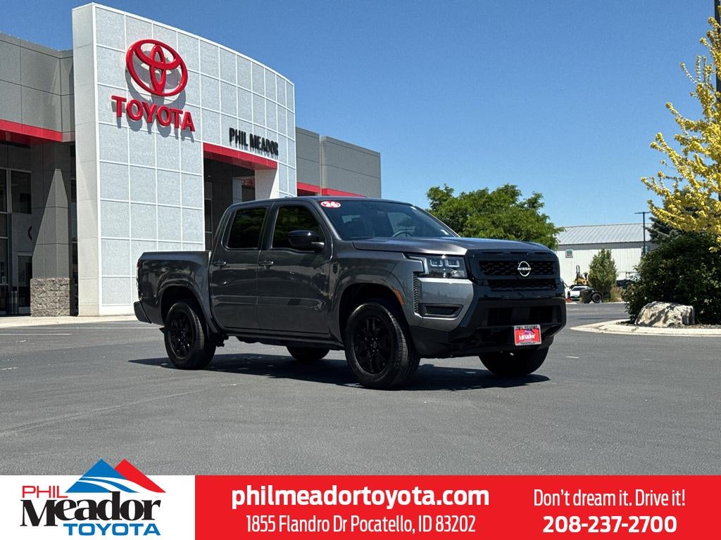 2026 Nissan Frontier SV in Gun Metallic — front three-quarter view