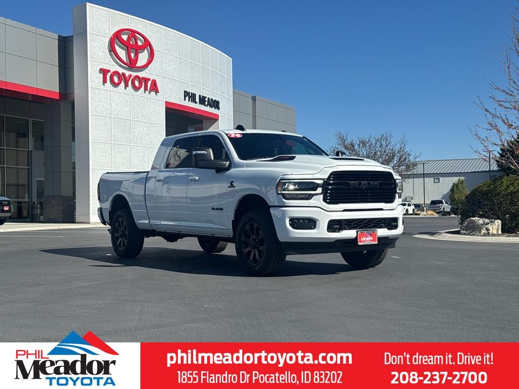 2024 RAM 2500 Laramie in Bright White Clearcoat — front three-quarter view