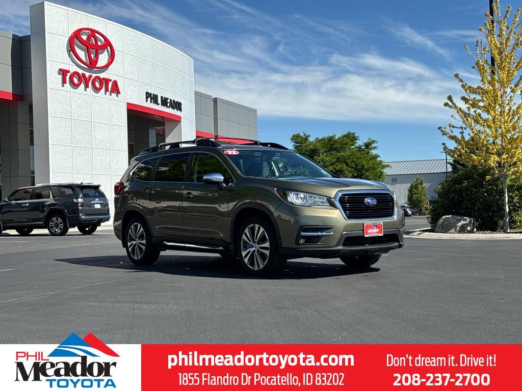 2022 Subaru Ascent Touring in Autumn Green Metallic — front three-quarter view