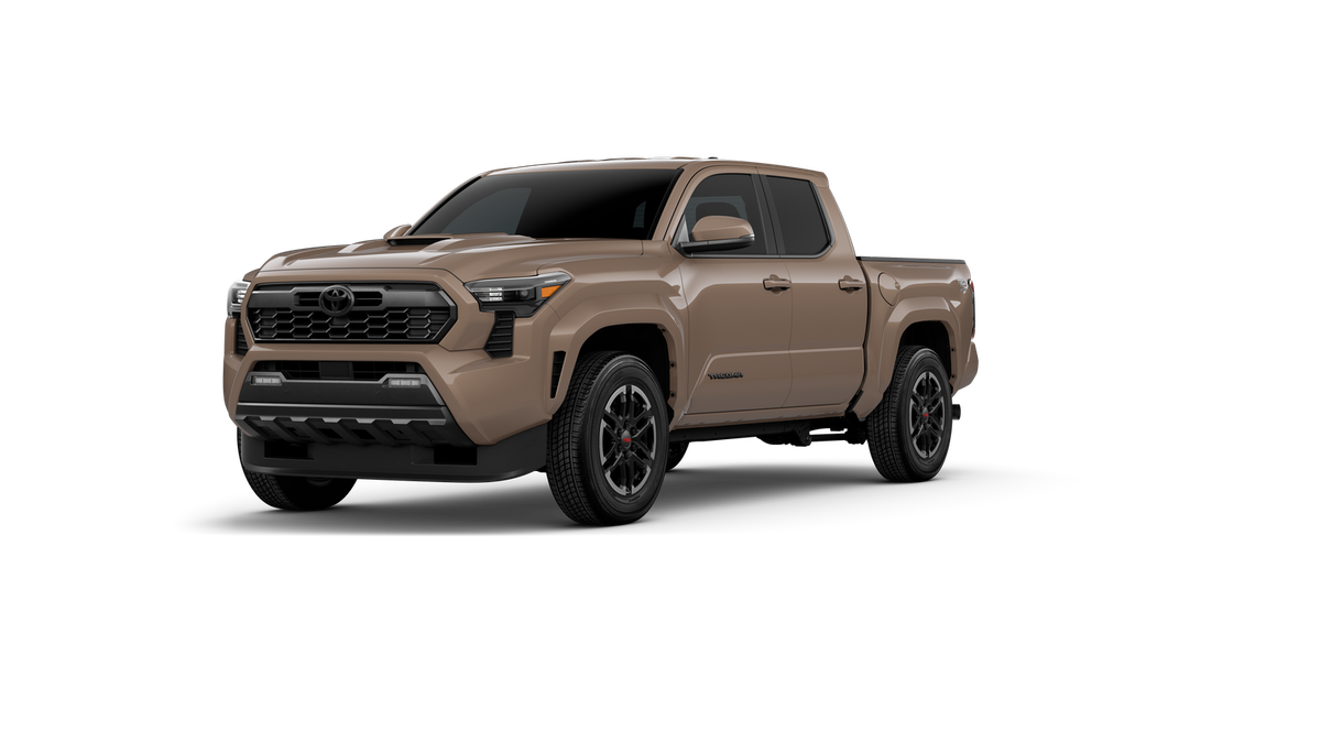 2026 Toyota Tacoma TRD Sport in Mudbath — front three-quarter view