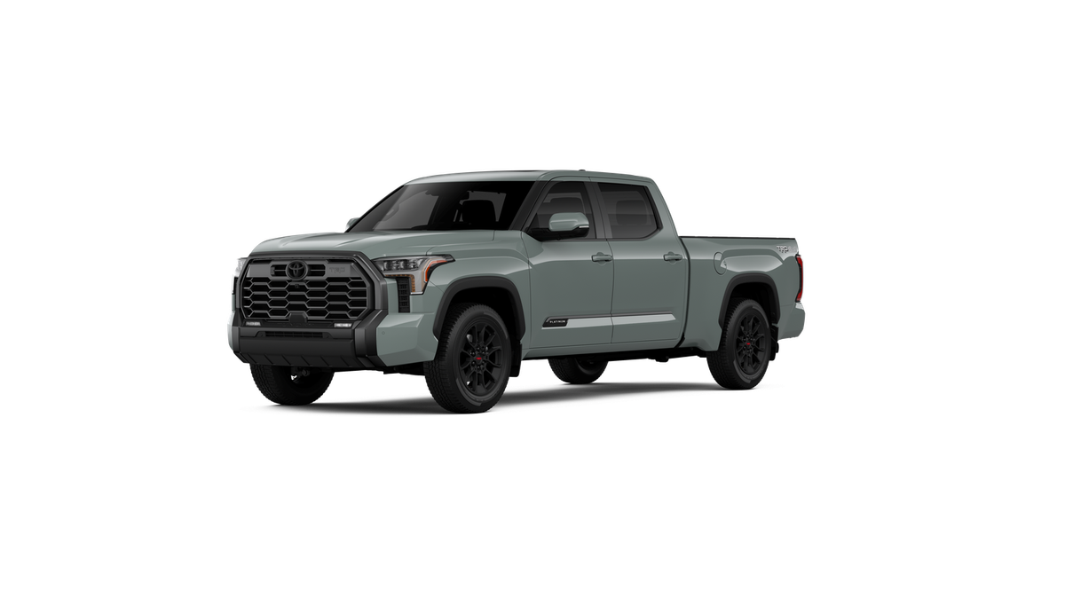 2026 Toyota Tundra Platinum in Lunar Rock — front three-quarter view